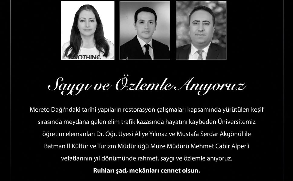 Batman Üniversitesi’nden Duygulandıran Anma Mesajı
