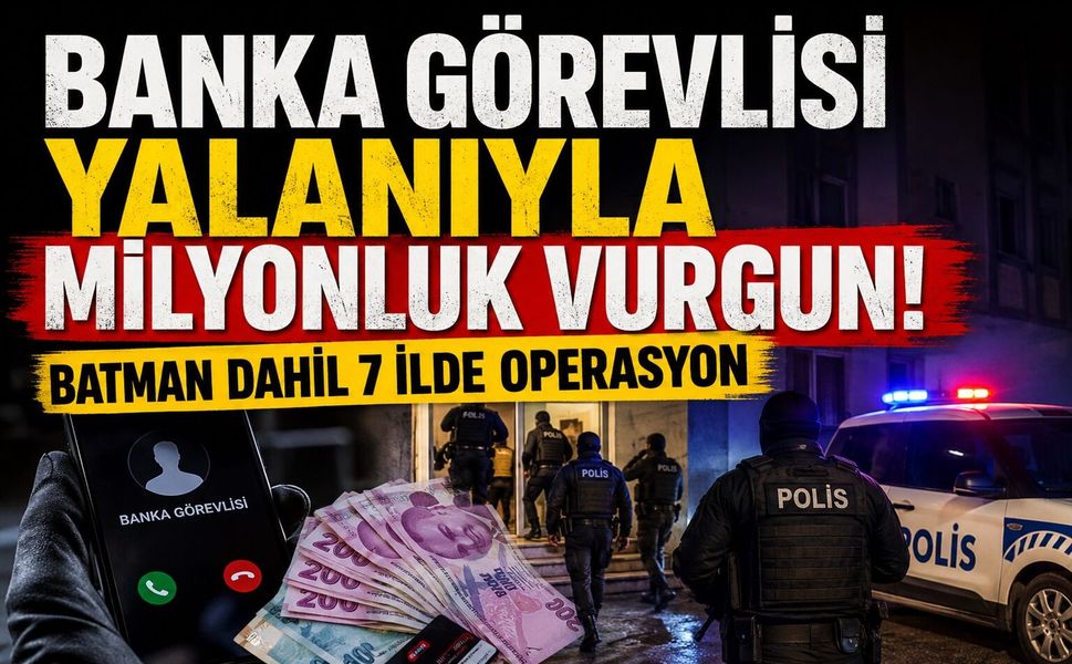 Banka Görevlisi Yalanıyla Milyonluk Vurgun! Batman Dahil 7 İlde Operasyon