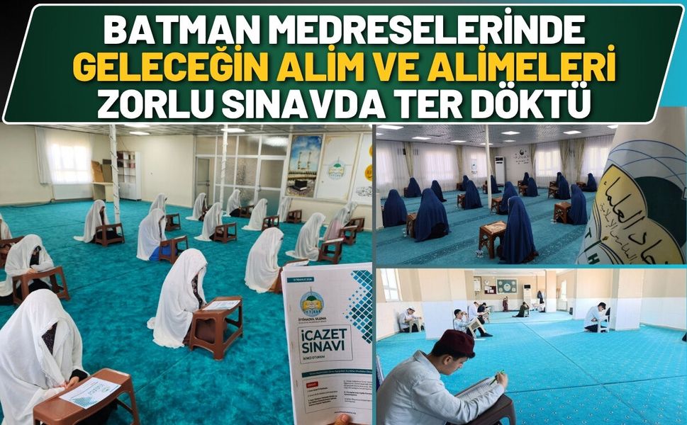 Batman Medreselerinde Geleceğin Alim ve Alimeleri Zorlu Sınavda Ter Döktü