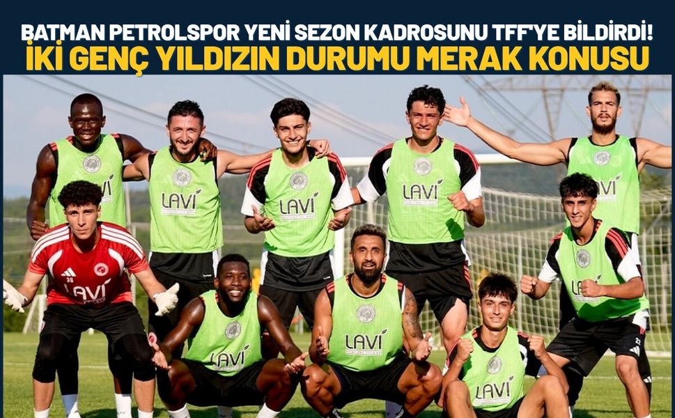Batman Petrolspor Yeni Sezon Kadrosunu TFF'ye Bildirdi! İki Genç Yıldızın Durumu Merak Konusu