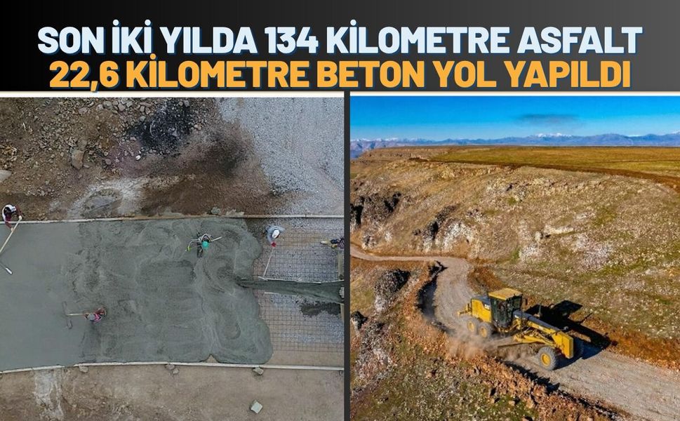 Batman'da Son İki Yılda 134 Kilometre Asfalt, 22,6 Kilometre Beton Yol Yapıldı