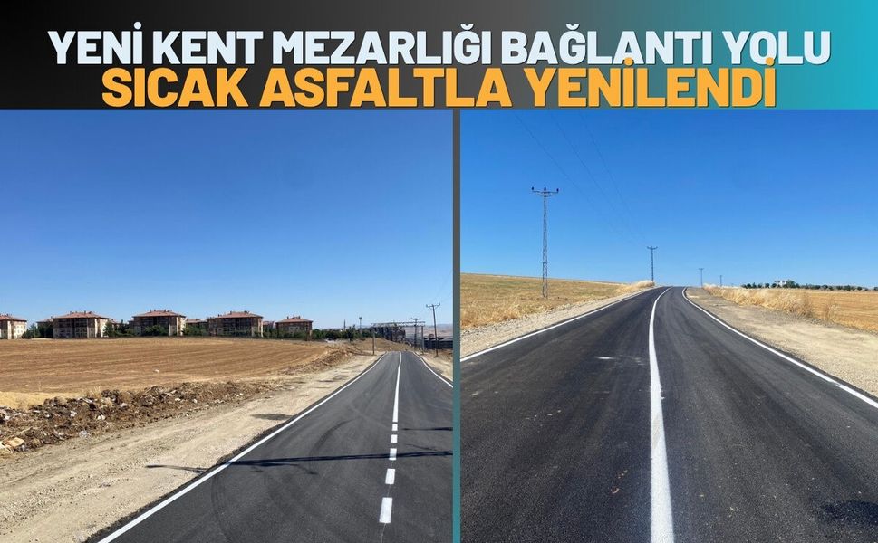 Batman'da Yeni Kent Mezarlığı Bağlantı Yolu Sıcak Asfaltla Yenilendi