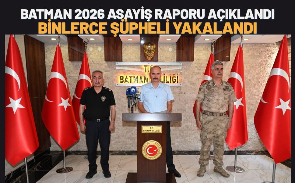 Batman 2026 Asayiş Raporu Açıklandı: Binlerce Şüpheli Yakalandı