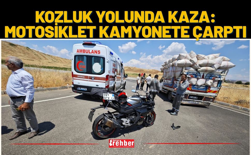 Kozluk Yolunda Kaza: Motosiklet Kamyonete Çarptı