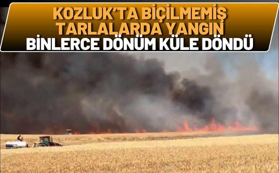 Kozluk’ta Biçilmemiş Tarlalarda Yangın: Binlerce Dönüm Küle Döndü