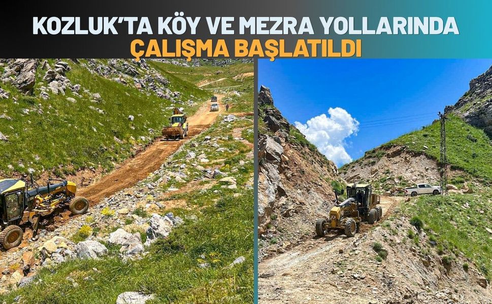 Kozluk’ta Köy ve Mezra Yollarında Çalışma Başlatıldı