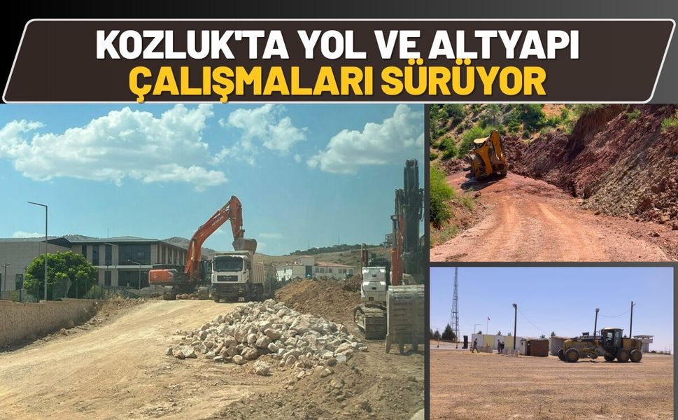 Kozluk'ta Yol ve Altyapı Çalışmaları Sürüyor