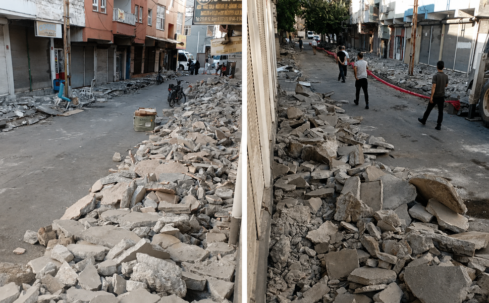 Esnaf Kaldırımdaki Molozların Temizlenmesini İstiyor