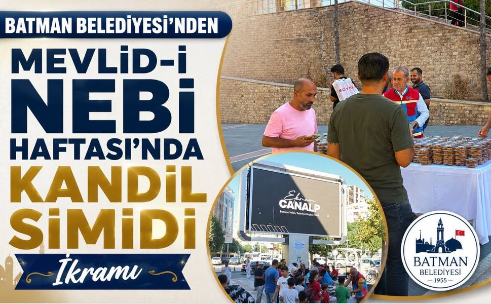 Batman Belediyesi’nden Mevlid-i Nebi Haftası’nda Kandil Simidi İkramı