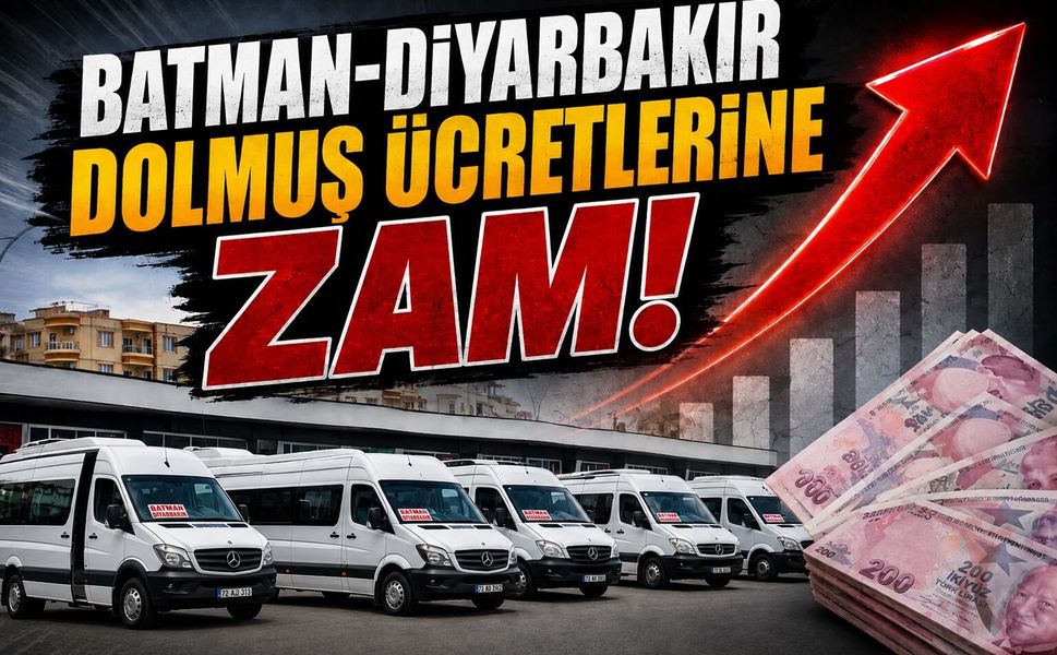 Batman-Diyarbakır Dolmuş Ücretlerine Zam! Yeni Tarife Bugün Yürürlüğe Girdi