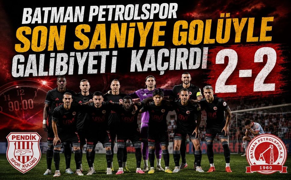 Batman Petrolspor Son Saniye Golüyle Galibiyeti Kaçırdı