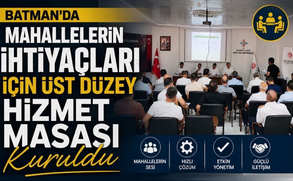 Batman’da Mahallelerin İhtiyaçları İçin Üst Düzey Hizmet Masası Kuruldu