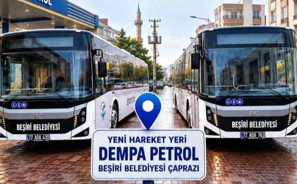 Beşiri Belediyesi Toplu Taşımada Yeni Hareket Yeri ve Saatleri Belirlendi
