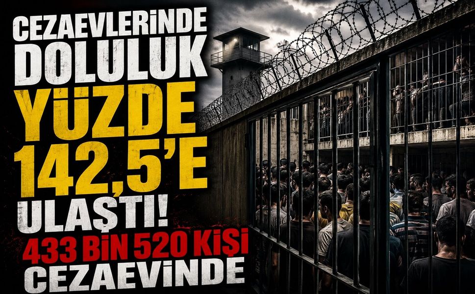 Cezaevlerinde Doluluk Yüzde 142,5’e Ulaştı! 433 Bin 520 Kişi Cezaevinde