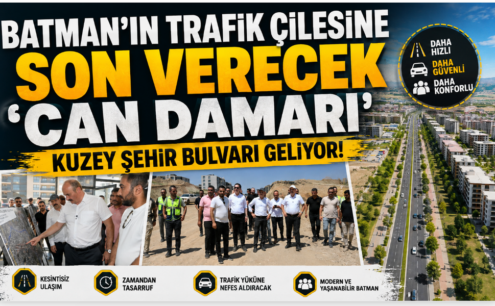 Batman’ın Trafik Çilesine Son Verecek 'Can Damarı': Kuzey Şehir Bulvarı Geliyor!