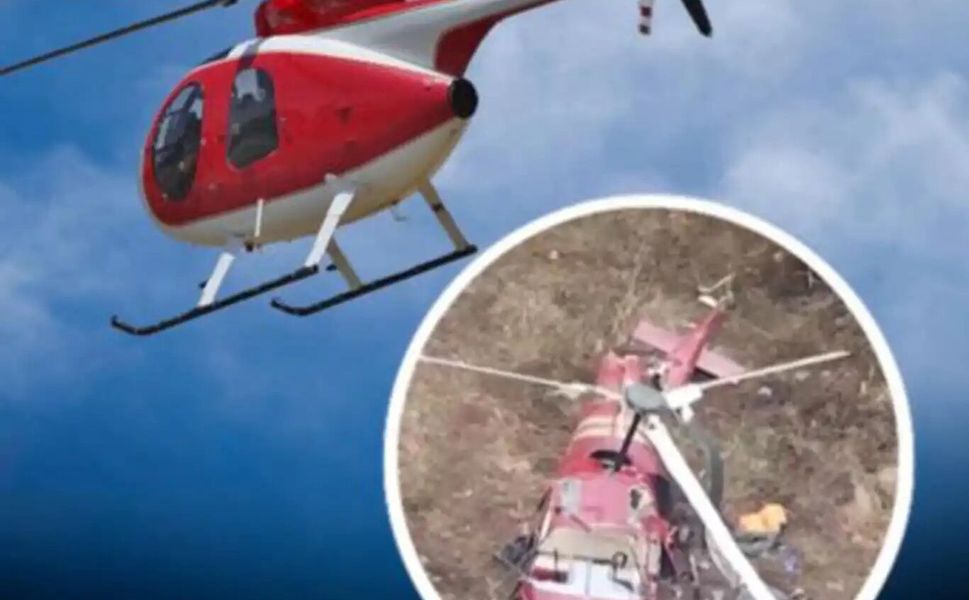 Giresun'da bir helikopter düştü
