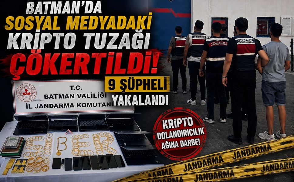 Batman’da Sosyal Medyadaki Kripto Tuzağı Çökertildi! 9 Şüpheli Yakalandı