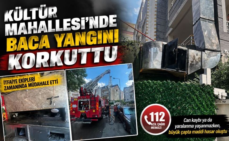 Kültür Mahallesi’nde Baca Yangını Korkuttu