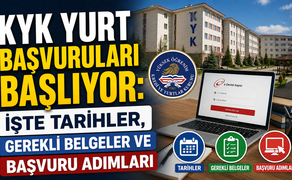 KYK Yurt Başvuruları Başlıyor: İşte Tarihler, Gerekli Belgeler ve Başvuru Adımları