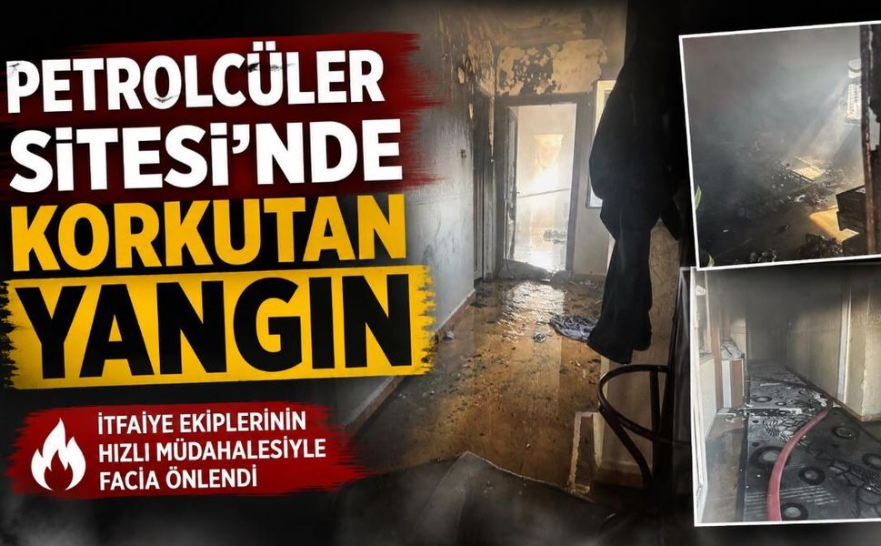 Petrolcüler Sitesi’nde Korkutan Yangın: İtfaiyenin Hızlı Müdahalesi Felaketi Önledi