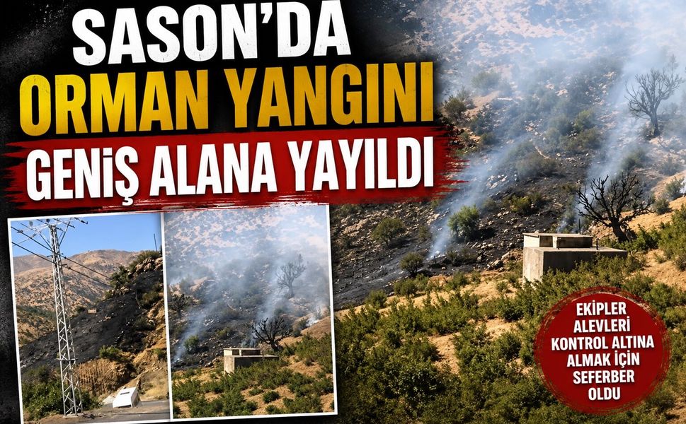 Sason’da Orman Yangını Geniş Alana Yayıldı