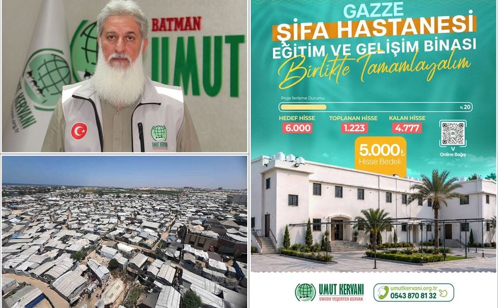 Umut Kervanı'ndan Gazze'deki Şifa Hastanesi için destek çağrısı