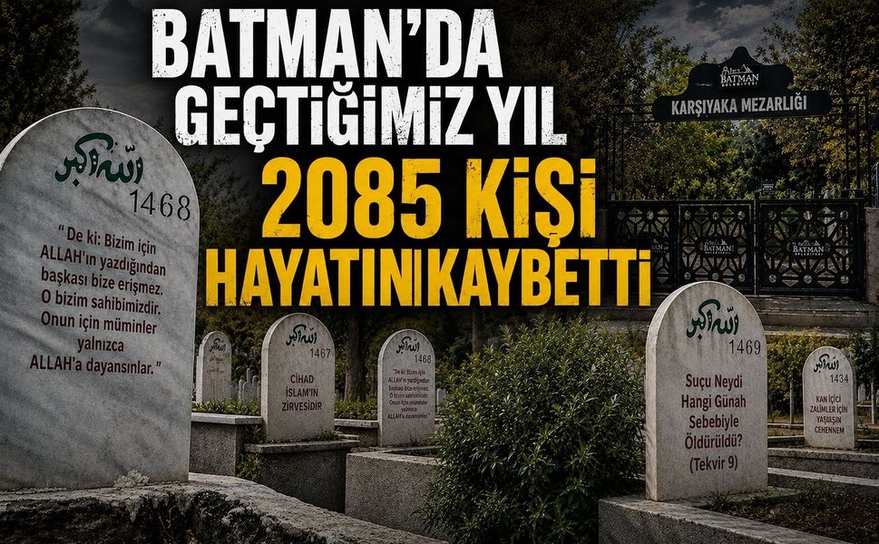 Batman’da Geçtiğimiz Yıl 2085 Kişi Hayatını Kaybetti