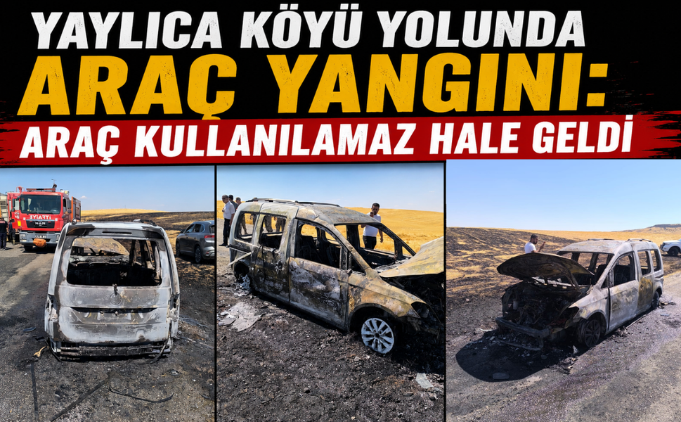 Yaylıca Köyü Yolunda Araç Yangını: Araç Kullanılamaz Hale Geldi