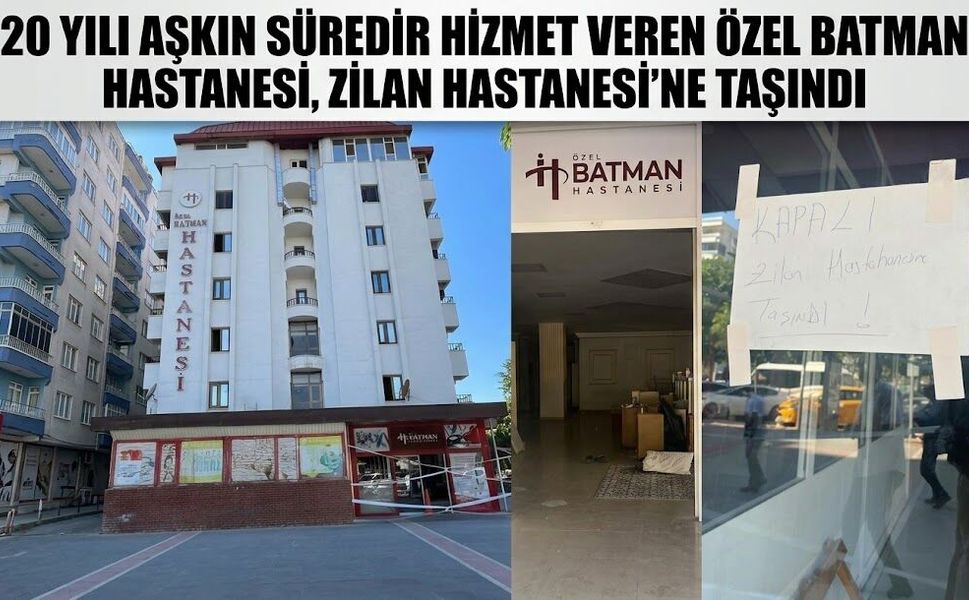 20 Yılı Aşkın Süredir Hizmet Veren Özel Batman Hastanesi, Zilan Hastanesi’ne Taşındı