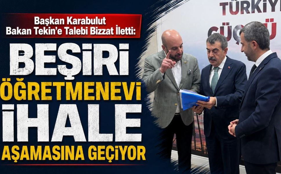 Başkan Karabulut Bakan Tekin’e Talebi Bizzat İletti: "Beşiri Öğretmenevi İhale Aşamasına Geçiyor"