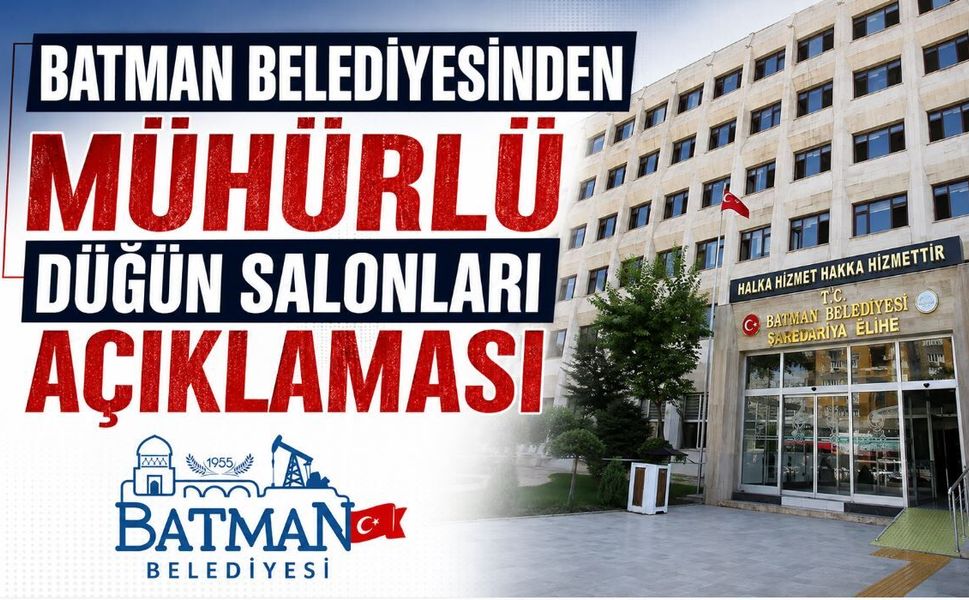 "Batman Belediyesinden Mühürlü Düğün Salonları Açıklaması: "İsim Değiştirmek Yükümlülüğü Kaldırmaz"