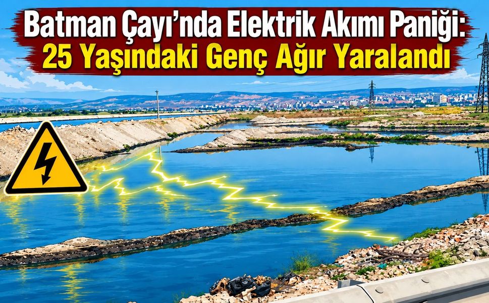 Batman Çayı’nda Elektrik Akımı Paniği: 25 Yaşındaki Genç Ağır Yaralandı