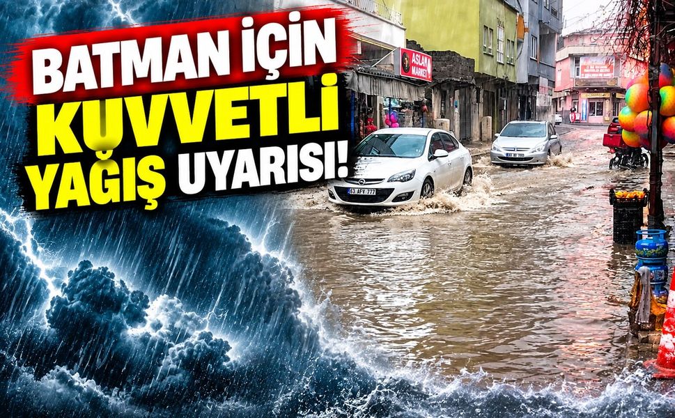 Batman İçin Kuvvetli Yağış Uyarısı: Beşiri, Kozluk ve Sason’a Dikkat!
