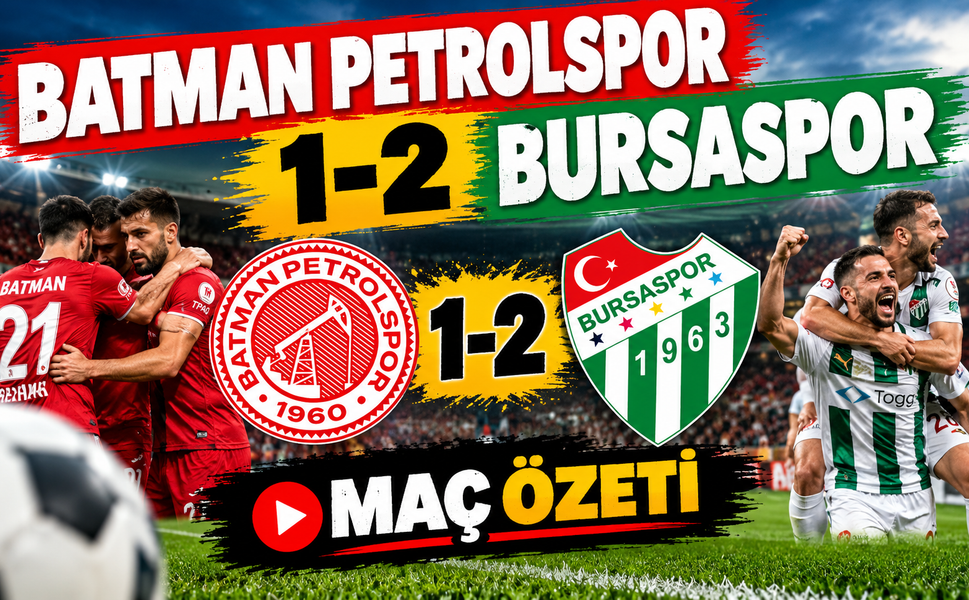 BATMAN PETROLSPOR 1-2 BURSASPOR  MAÇ ÖZETİ