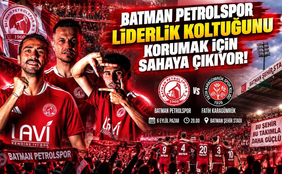 Batman Petrolspor Liderlik Koltuğunu Korumak İçin Sahaya Çıkıyor!