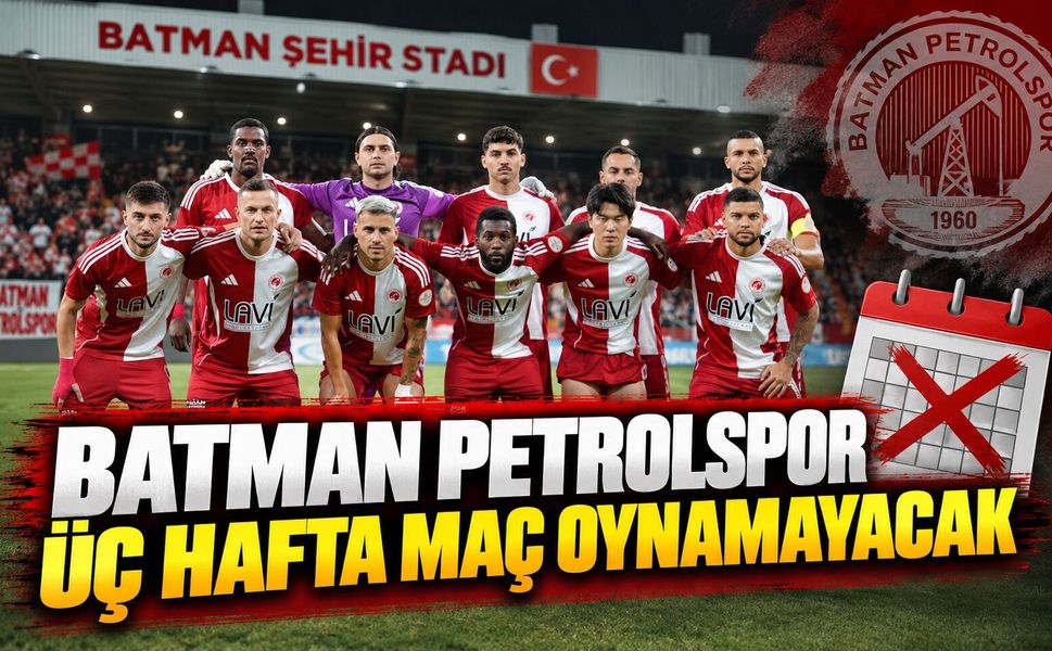 Batman Petrolspor Üç Hafta Maç Oynamayacak