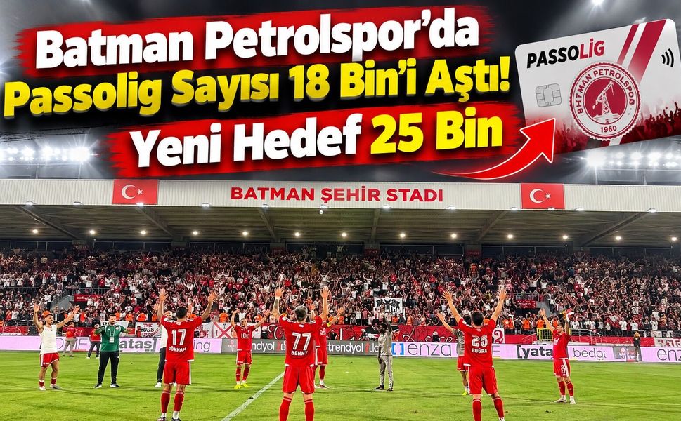 Batman Petrolspor’da Passolig Sayısı 18 Bin’i Aştı! Yeni Hedef 25 Bin