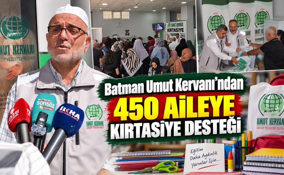 Batman Umut Kervanı’ndan 450 Aileye Kırtasiye Desteği