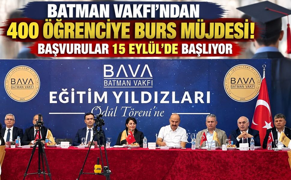 Batman Vakfı’ndan 400 Öğrenciye Burs Müjdesi! Başvurular 15 Eylül’de Başlıyor