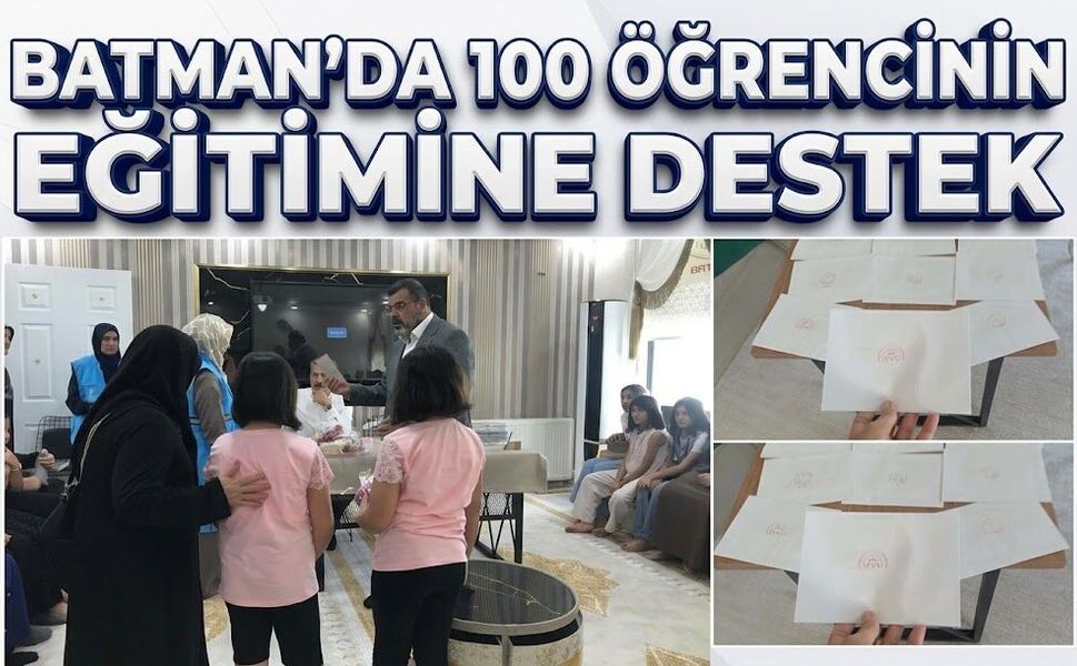 Batman’da 100 Öğrencinin Eğitimine Destek