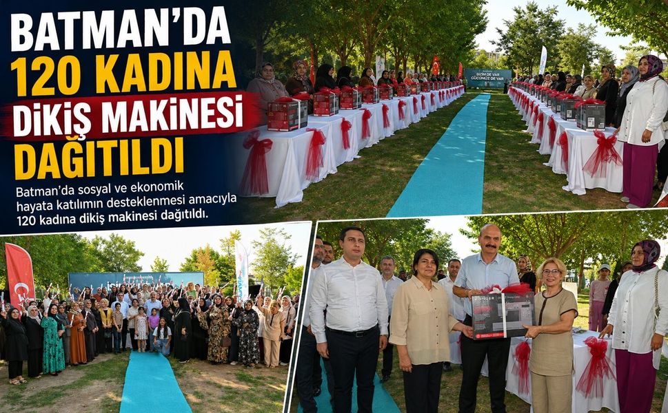 Batman’da 120 Kadına Dikiş Makinesi Dağıtıldı