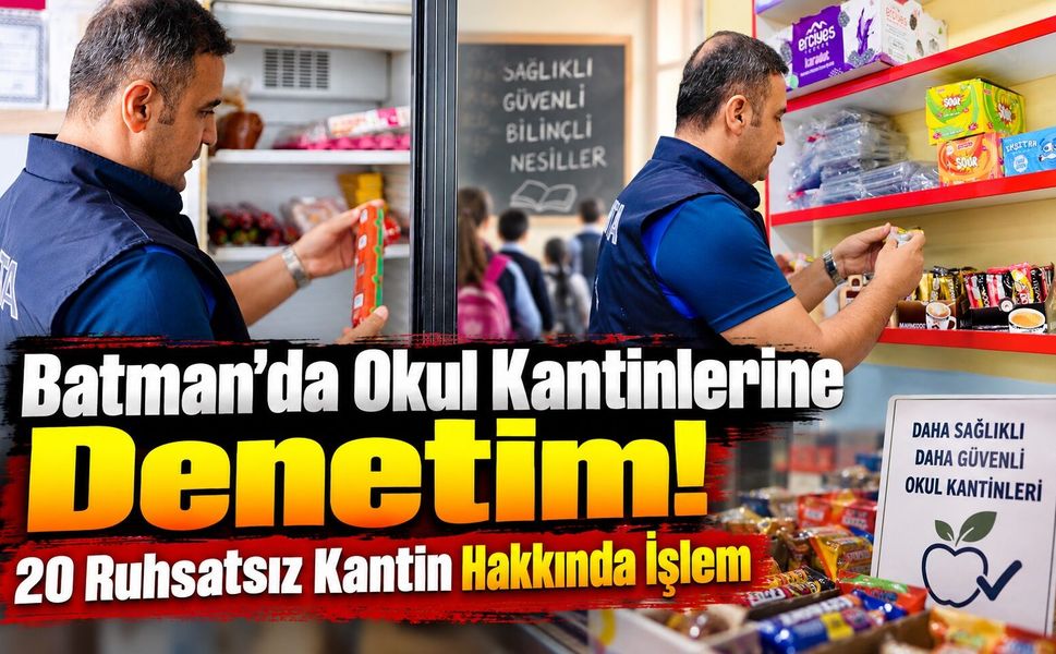 Batman’da Okul Kantinlerine Denetim! 20 Ruhsatsız Kantin Hakkında İşlem
