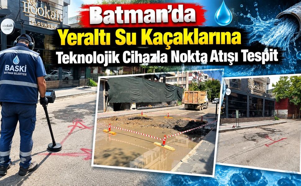 Batman’da Yeraltı Su Kaçaklarına Teknolojik Cihazla Nokta Atışı Tespit