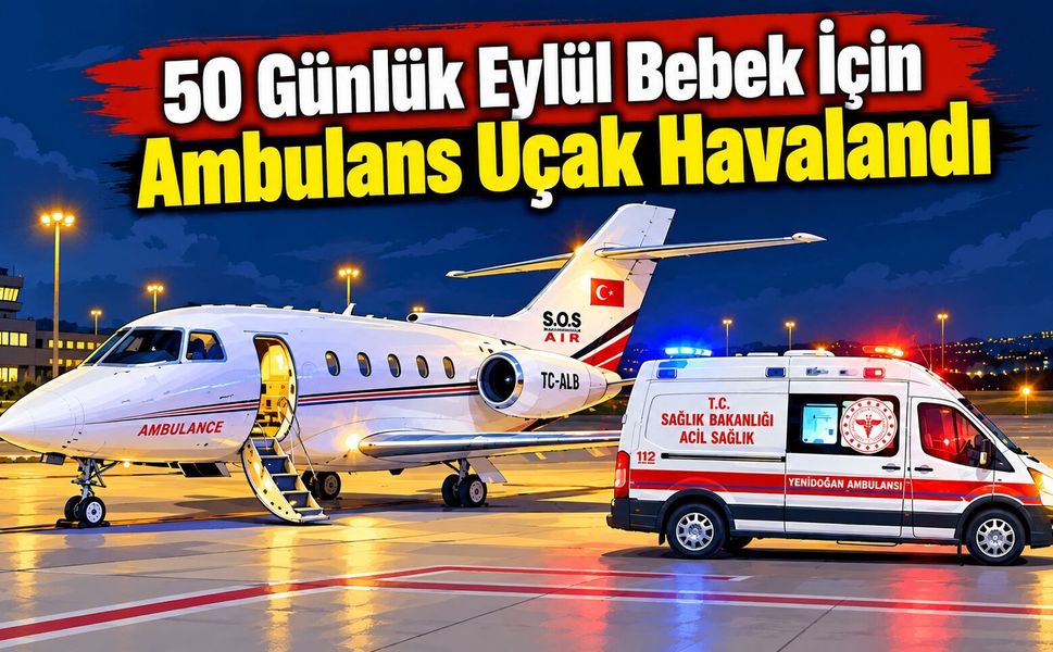50 Günlük Eylül Bebek İçin Ambulans Uçak Havalandı