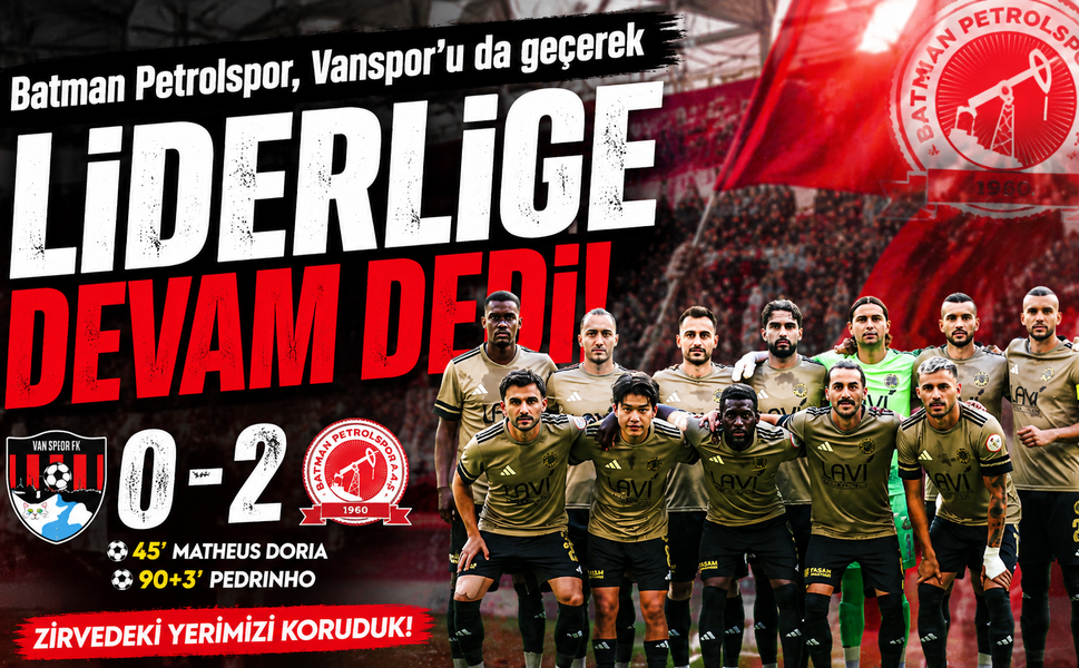 Batman Petrolspor, Vanspor’u da geçerek “Liderliğe devam” dedi!