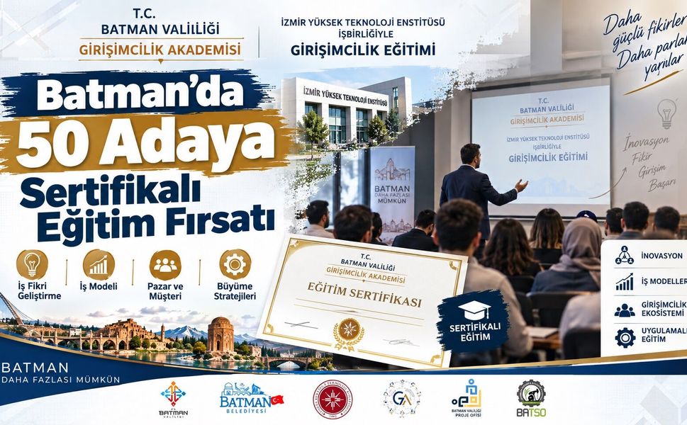 Batman’da 50 Adaya Sertifikalı Eğitim Fırsatı