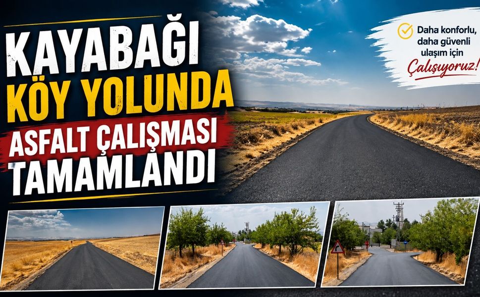 Kayabağı Köy Yolunda Asfalt Çalışması Tamamlandı