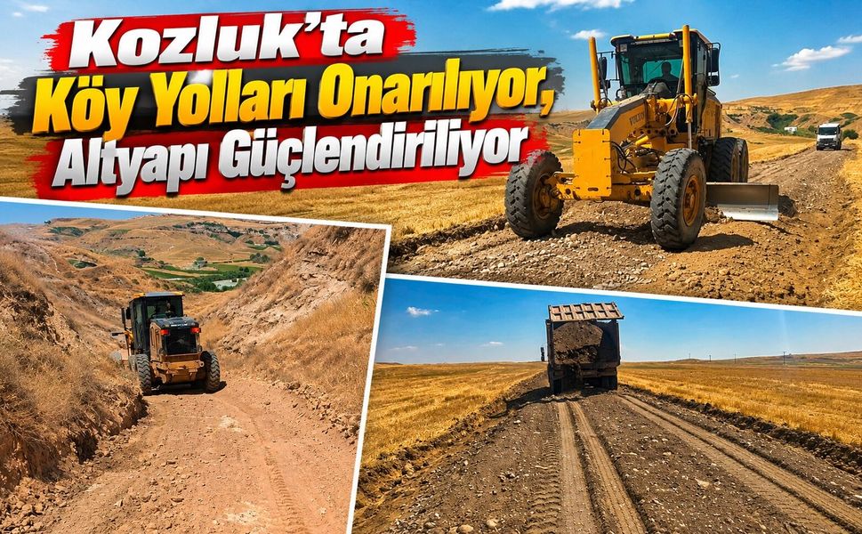 Kozluk’ta Köy Yolları Onarılıyor, Altyapı Güçlendiriliyor