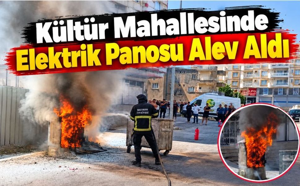 Kültür Mahallesinde Elektrik Panosu Alev Aldı