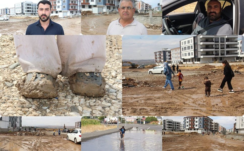 Batman'da yağmur sonrası yollar çamura döndü: Mahalle sakinleri altyapı bekliyor